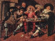 HALS, Dirck Amusing Party in the Open Air s Spain oil painting reproduction